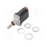 Intrerupator basculant, 3 pozitii, mod comutare (ON)-OFF-(ON), SPDT, HONEYWELL - 101TL2-7