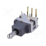 Intrerupator basculant, 3 pozitii, mod comutare (ON)-OFF-(ON), SPDT, NKK SWITCHES, A18JH, T212623 Intrerupator basculant, 3 pozitii, mod comutare (ON)-OFF-(ON), SPDT, NKK SWITCHES, A18JH, T212623