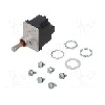 Intrerupator basculant, 3 pozitii, mod comutare (ON)-ON-(ON), DPDT, HONEYWELL - 2TL1-70