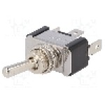 Intrerupator basculant, 3 pozitii, mod comutare ON-ON, SPDT, SCI - R13-6-01-HWR Intrerupator basculant, 3 pozitii, mod comutare ON-ON, SPDT, SCI - R13-6-01-HWR