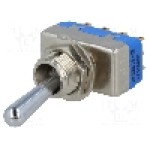 Intrerupator basculant, {{Numarul tuturor poziţiilor}} pozitii, mod comutare {{Mod comutare}}, {{Configuraţie pini}}, APEM - 12166AD2