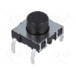 Microintrerupator, 11.4x11.4mm, OFF-(ON), SPST-NO, SCHURTER - 1241.1614 Microintrerupator, 11.4x11.4mm, OFF-(ON), SPST-NO, SCHURTER - 1241.1614