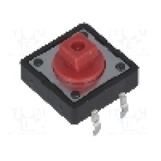 Microintrerupator 12x12mm, {{Mod comutare}}, SPST-NO, NINIGI - TACTS-24R