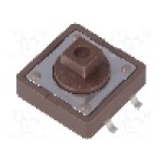 Microintrerupator, 12x12mm, OFF-(ON), SPST-NO, DIPTRONICS - DTSM-24N-V-T