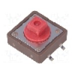 Microintrerupator, 12x12mm, OFF-(ON), SPST-NO, DIPTRONICS - DTSM-24R-V-T