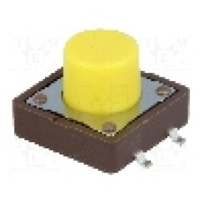 Microintrerupator, 12x12mm, OFF-(ON), SPST-NO, DIPTRONICS - DTSM-25Y-V-B