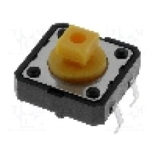 Microintrerupator 12x12mm, OFF-(ON), SPST-NO, NINIGI - 