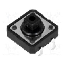 Microintrerupator 12x12mm, OFF-(ON), SPST-NO, NINIGI - 