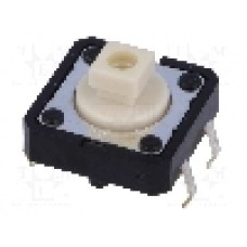 Microintrerupator, 12x12mm, OFF-(ON), SPST-NO, OMRON OCB - B3F-4050