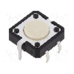 Microintrerupator, 12x12mm, OFF-(ON), SPST-NO, OMRON OCB - B3F-4100