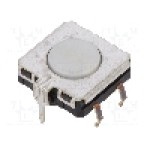 Microintrerupator, 12x12mm, OFF-(ON), SPST-NO, OMRON OCB - B3W-4100