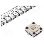 Microintrerupator 4.9x4.9mm, OFF-(ON), SPST-NO, DIPTRONICS - ML4L12RQR Microintrerupator 4.9x4.9mm, OFF-(ON), SPST-NO, DIPTRONICS - ML4L12RQR