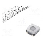 Microintrerupator 6.2x6.2mm, OFF-(ON), SPST-NO, C&K - KSC121J LFS