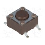 Microintrerupator, 6.2x6.2mm, OFF-(ON), SPST-NO, DIPTRONICS - DTSM-61N-V-B