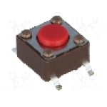 Microintrerupator, 6.2x6.2mm, OFF-(ON), SPST-NO, DIPTRONICS - DTSM-61R-V-B