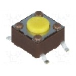 Microintrerupator, 6.2x6.2mm, OFF-(ON), SPST-NO, DIPTRONICS - DTSM-61Y-V-B
