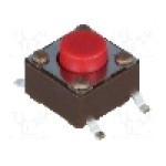 Microintrerupator, 6.2x6.2mm, OFF-(ON), SPST-NO, DIPTRONICS - DTSM-62R-V-B