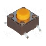 Microintrerupator, 6.2x6.2mm, OFF-(ON), SPST-NO, DIPTRONICS - DTSM-62S-V-B