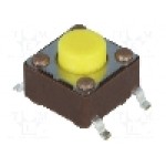 Microintrerupator, 6.2x6.2mm, OFF-(ON), SPST-NO, DIPTRONICS - DTSM-62Y-V-B