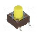 Microintrerupator, 6.2x6.2mm, OFF-(ON), SPST-NO, DIPTRONICS - DTSM-63Y-V-B