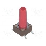 Microintrerupator, 6.2x6.2mm, OFF-(ON), SPST-NO, DIPTRONICS - DTSM-66R-V-B