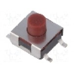 Microintrerupator 6.2x6.2mm, OFF-(ON), SPST-NO, NINIGI - TACTM-652N