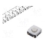 Microintrerupator 6.2x6.2x2.5mm, OFF-(ON), SPST-NO, ALPS - SKRAALE010