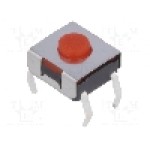 Microintrerupator, 6x6mm, OFF-(ON), SPST-NO, CANAL ELECTRONIC - DTSHW6-9R-B