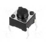 Microintrerupator 6x6mm, OFF-(ON), SPST-NO, NINIGI - 