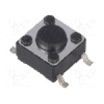 Microintrerupator 6x6mm, OFF-(ON), SPST-NO, NINIGI - 