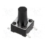 Microintrerupator 6x6mm, OFF-(ON), SPST-NO, NINIGI - 