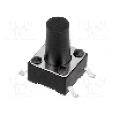 Microintrerupator 6x6mm, OFF-(ON), SPST-NO, NINIGI - 