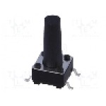 Microintrerupator 6x6mm, OFF-(ON), SPST-NO, NINIGI - TACTM-613N-F