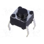 Microintrerupator, 6x6mm, OFF-(ON), SPST-NO, OMRON OCB - B3F-1020