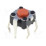 Microintrerupator, 6x6mm, OFF-(ON), SPST-NO, OMRON OCB - B3F-1105