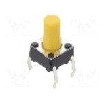 Microintrerupator, 6x6mm, OFF-(ON), SPST-NO, OMRON OCB - B3F1072