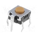 Microintrerupator, 6x6mm, OFF-(ON), SPST-NO, OMRON OCB - B3W-1102