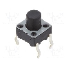 Microintrerupator, 6x6x3.4mm, OFF-(ON), SPST-NO, PANASONIC - EVQPAC07K