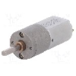 Motor DC, 12V DC, 1.6A, 90rot./min, POLOLU, 156:1 METAL GEARMOTOR 20DX44L MM 12V CB Motor DC, 12V DC, 1.6A, 90rot./min, POLOLU, 156:1 METAL GEARMOTOR 20DX44L MM 12V CB