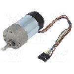 Motor DC, 24V DC, 3A, 1000rot./min, POLOLU, 10:1 METAL GEARMOTOR 37DX65L 24V 64 CPR