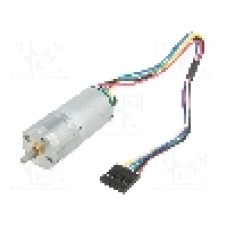 Motor DC, 6V DC, 2.4A, 120rot./min, POLOLU, 47:1 METAL GEARMOTOR 25DX52L MM LP 6V