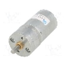 Motor DC, 6V DC, 2.4A, 1300rot./min, POLOLU, 4.4:1 METAL GEARMOTOR 25DX48L MM LP 6V