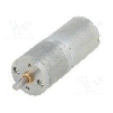 Motor DC, 6V DC, 2.4A, 15rot./min, POLOLU, 378:1 METAL GEARMOTOR 25DX58L MM LP 6V Motor DC, 6V DC, 2.4A, 15rot./min, POLOLU, 378:1 METAL GEARMOTOR 25DX58L MM LP 6V