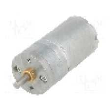 Motor DC, 6V DC, 2.4A, 590rot./min, POLOLU, 9.7:1 METAL GEARMOTOR 25DX48L MM LP 6V