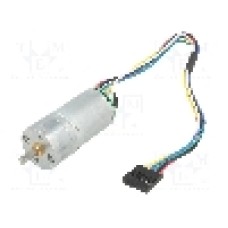 Motor DC, 6V DC, 2.4A, 590rot./min, POLOLU, 9.7:1 METAL GEARMOTOR 25DX48L MM LP 6V