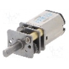 Motor DC, 6V DC, 670mA, 57rot./min, POLOLU, 380:1 MICRO METAL GEARMOTOR MP 6V EXTEND