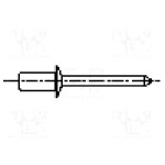 Nit aluminiu, lungime 6mm, BOSSARD - AD 46SB/BN926 Nit aluminiu, lungime 6mm, BOSSARD - AD 46SB/BN926