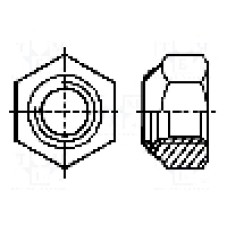 Piulita M5, otel inoxidabil A2, pas filet 0,8, BOSSARD - 1242393