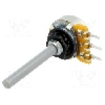 Potentiometru axial, plastic, 100kΩ, 0.12W, OMEG - 