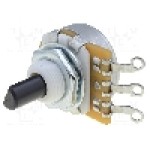 Potentiometru axial, plastic, 10kΩ, {{Putere}}, OMEG - OW20BU 10KA BUSH CP7MM SPINDLE F2 L=16MM